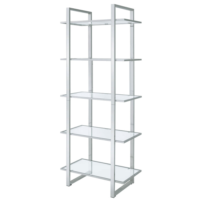 Colfax - 5 Shelf Bookshelf - Clear Furniture Max