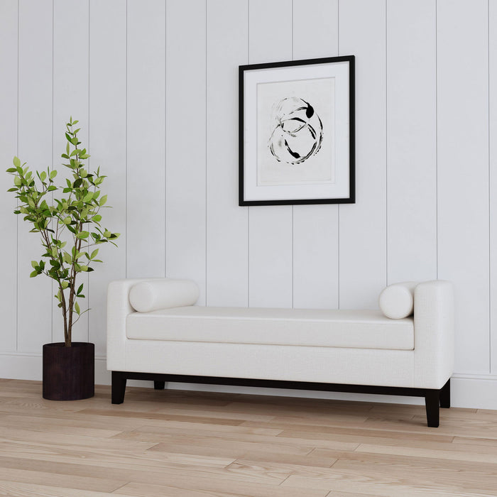 Thomas - Raised Arm Accent Bench - Ivory Furniture Max