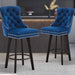 Swivel Bar Stools With Button Tufted Design And Rivet Trim Home Essentials