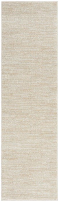 2' X 10' Non Skid Indoor / Outdoor Runner Rug - Ivory / Beige