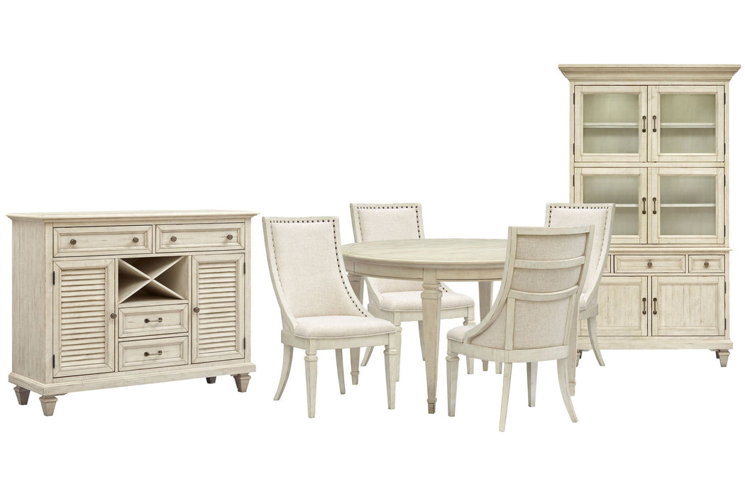 Newport - Extendable Round Dining Table Set Magnussen Furniture