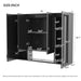 Wall Mounted Bathroom Cabinet With 5 Adjustable Shelves Hearth and Haven