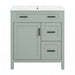Bathroom Vanity With Sink, 2 Soft Close Drawers, 1 Soft Close Door, Adjustable Shelf Hearth and Haven