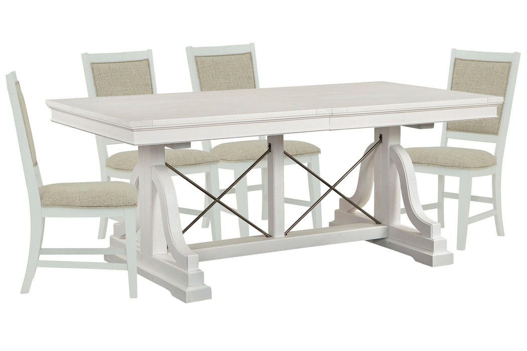 Heron Cove - Extendable Trestle Dining Table Set Magnussen Furniture