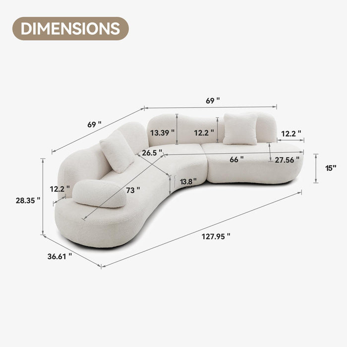 Modern Curved Modular 5 Seater Sofa Home Essentials