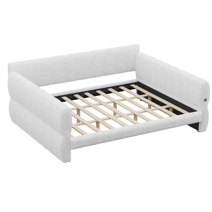 Upholstered Platform Bed With USB Charging Dreamland