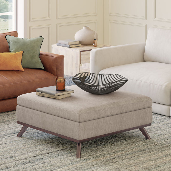 Owen - Multifunctional Square Coffee Table Storage Ottoman Simpli-Home