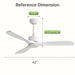 42" Ceiling Fan With DC Reversible Motor, 3 Blades, Timer Function Daily Nest