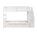 Twin Over Twin Bunk Beds With Twin Trundle And Stairway Storage Function Home Essentials