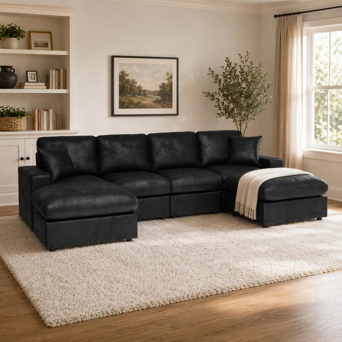 Sectional With 2 Ottomans Home Essentials