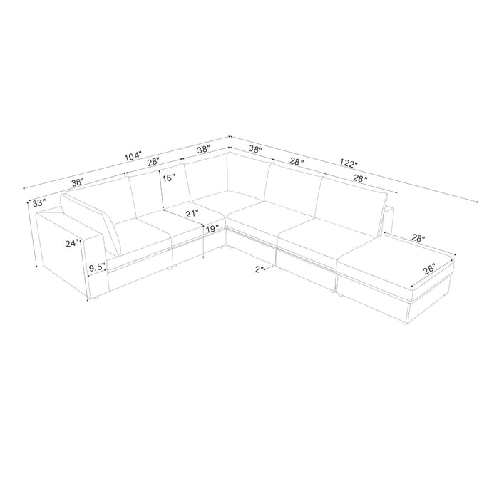 Reversible Modular Sectional Home Essentials