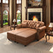 Upholstered Sofa With Nailhead Trim, Rolled Armrests With Ottoman Home Essentials