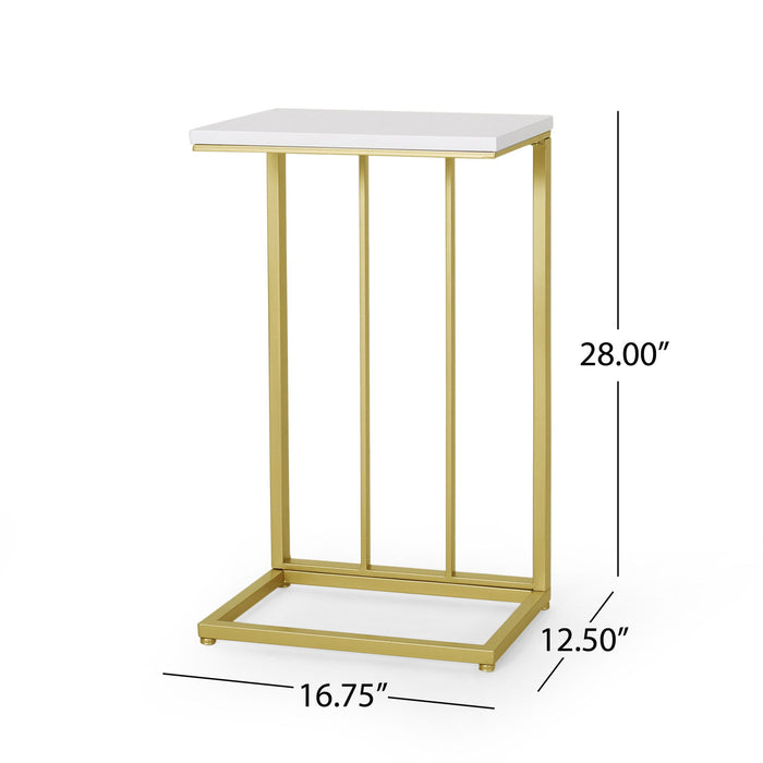 Modern Glam C - Shape End Table Noble House