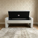 Upholstered Ottoman Bench With Storage - Dark Gray Home Essentials