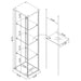 Crestwood - 3 Shelf Curio Cabinet Furniture Max