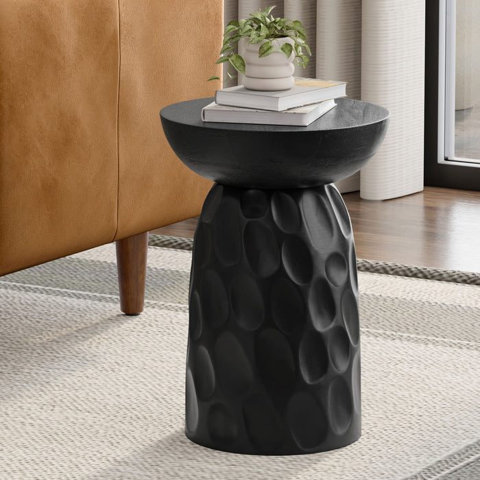 Boyd - V Chisel Accent Table - Black Simpli-Home