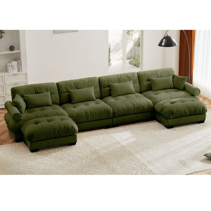 Super Comfort Oversized Modular Sectional Sofa With Movable Ottoman Home Essentials