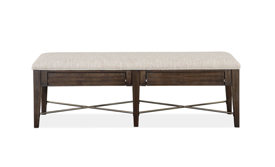 Westley Falls - Bench With Upholstered Seat - Graphite Magnussen Furniture