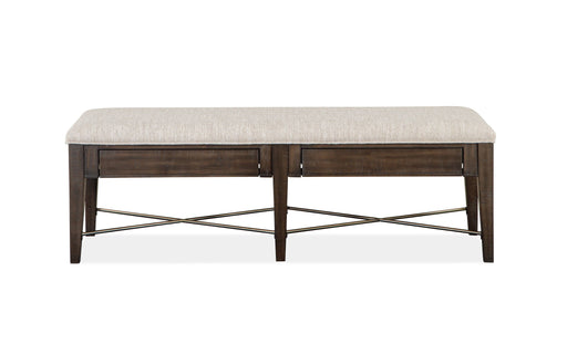 Westley Falls - Bench With Upholstered Seat - Graphite Magnussen Furniture