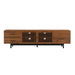 TV Stand, Media Console With 2 Drawers, Soft Closing Hinges, Adjustable Shelves - Walnut Hearth and Haven