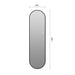 Capsule Shaped Dimmable LED Full Length Wall Mirror With Frame - Silver Daily Nest