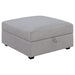Austin - Square Upholstered Ottoman - Gray Furniture Max