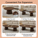 Oval Coffee Table For Living Room - Walnut Home Essentials