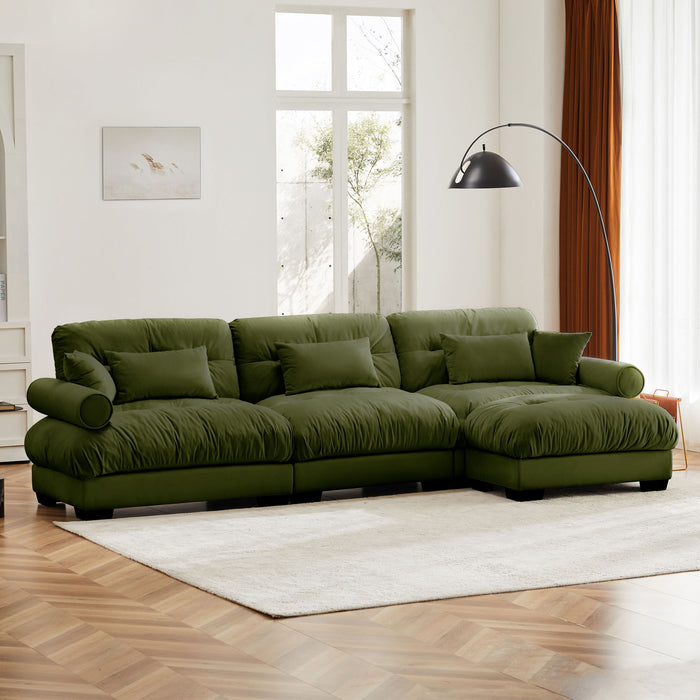 Super Comfort Oversized Modular Sectional Sofa With Movable Ottoman Home Essentials