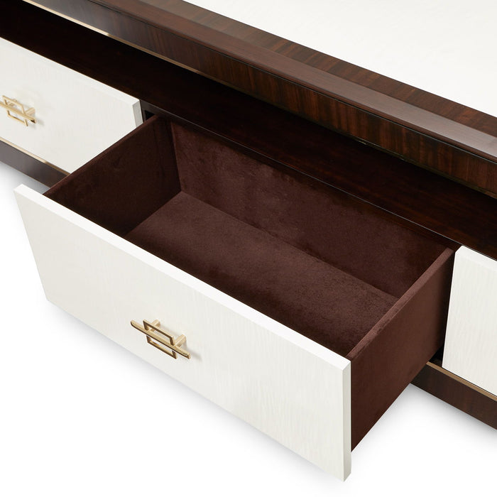 Belmont Place - Media Cabinet - White / Dark Brown