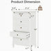 5 Drawer Tall Wide Chest Of Drawers - White Home Essentials