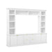 TV Stand With Bookcase, Storage Cabinet With 3 Adjustable Shelves, Living Room Entertainment Center - White Hearth and Haven