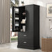 Tall Bathroom Storage Cabinet With 2 Doors And Drawers, Adjustable Shelf Hearth and Haven