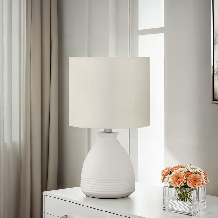 Lighting, Modern Table Lamp - Cream 8th Street
