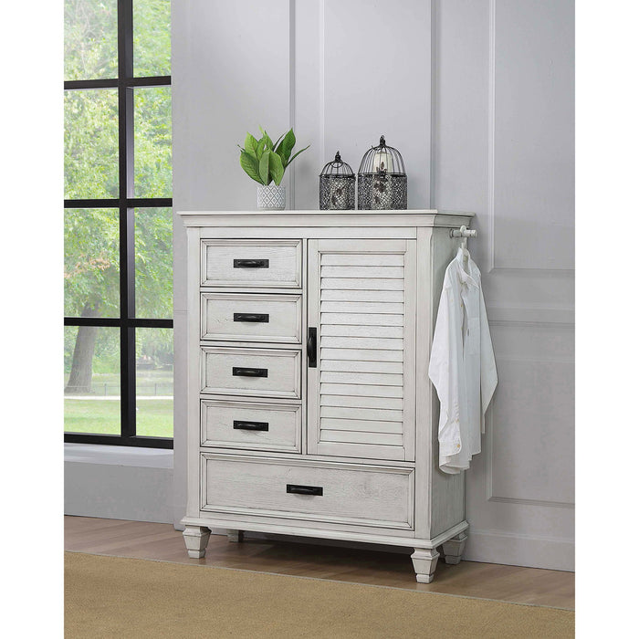 Lockeford - 5 Drawer Door Chest - White Furniture Max