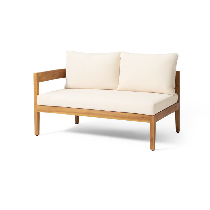 Brooklyn Sofa Set - Teak / Beige