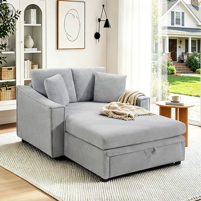 Modern Chaise Sofa With Hidden Storage For Living Room Hearth and Haven