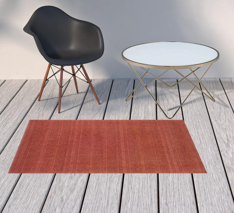 2' X 4' Stain Resistant Indoor / Outdoor Area Rug - Red