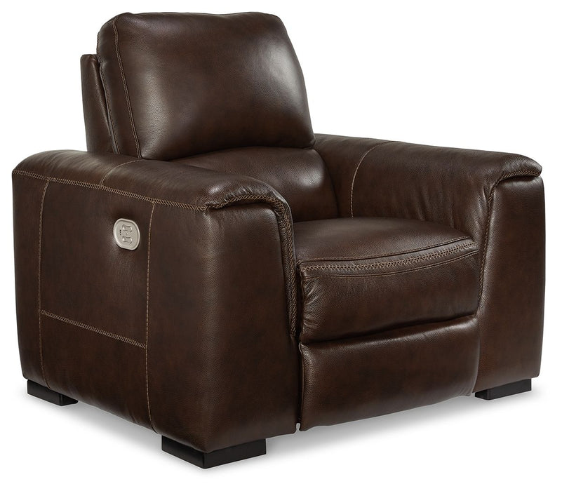 Alessandro - PWR Recliner/Adj Headrest - Walnut Signature Design by Ashley®