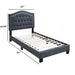 European Style Bed, Button Tufted Headboard Home Essentials