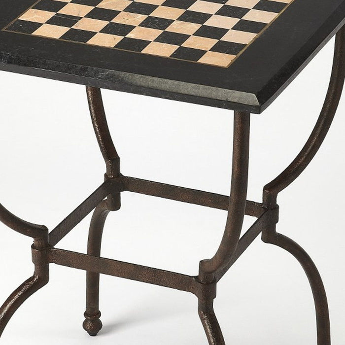 Square Game Table - Fossil Stone