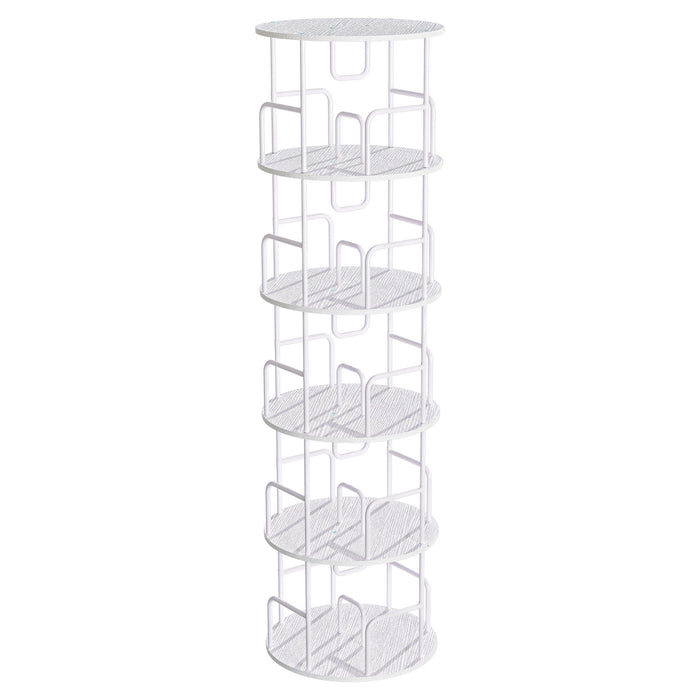 Rotating Bookshelf Tower 5 Tier Spinning 360 Degree Revolving Storage Shelf Home Essentials
