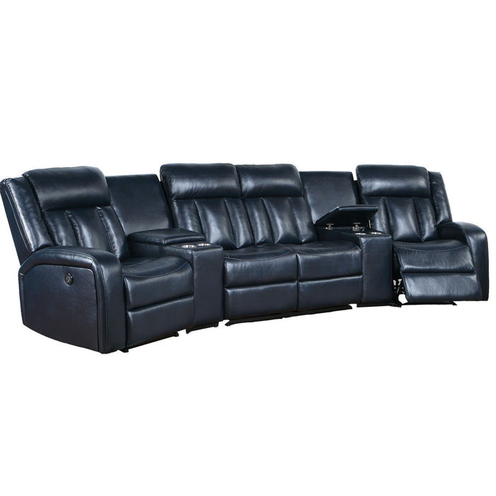 Reclining Sectional Sofa Set With Console Cup Holders USB Ports And Track Arms Home Essentials