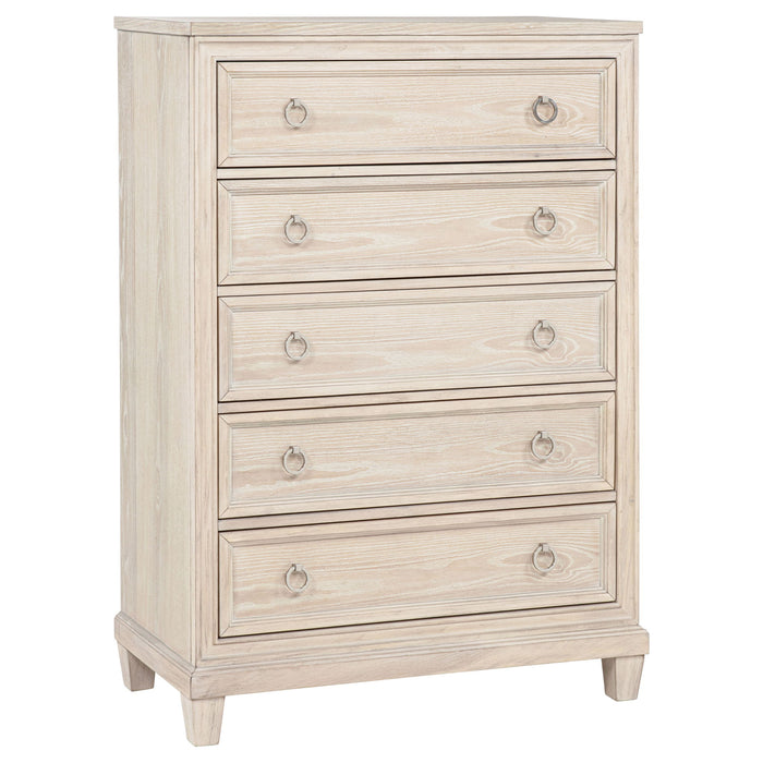 Wedner - 5 Drawer Chest - Oak Furniture Max