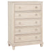 Wedner - 5 Drawer Chest - Oak Furniture Max
