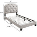 Button Tufted Bed With Nailhead Trim Home Essentials