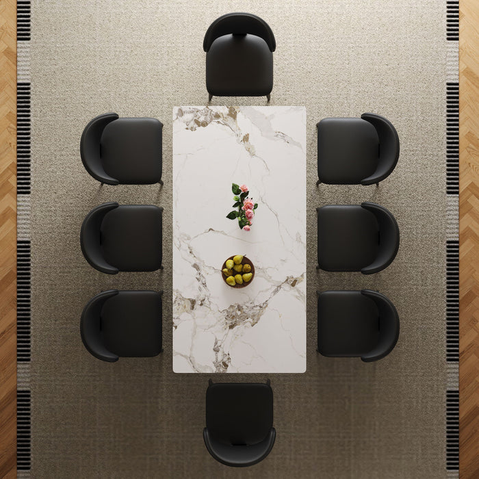 Modern Rectangular Dining Table For 6 With Chairs