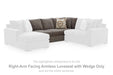 Larson Levee - RAF Armless Loveseat With Wedge - Espresso Signature Design by Ashley®