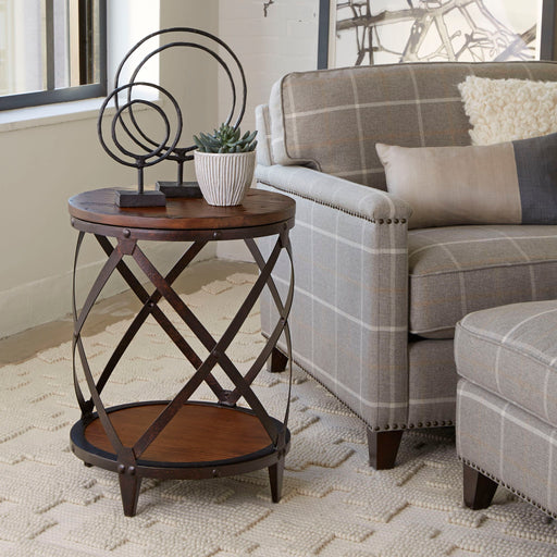 Pinebrook - Round Accent Table - Distressed Natural Pine Magnussen Furniture
