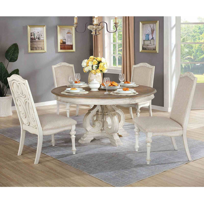 Elegant Dining Set Round Table And Side Chairs Home Essentials