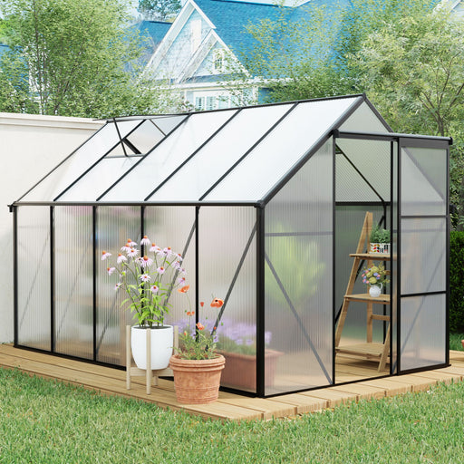 Polycarbonate house Raised Base And Anchor Aluminum Heavy Duty Walk-In houses For Outdoor Backyard In All Season Daily Nest
